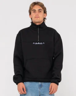 Cheap Rs Relaxed 1/4 Zip Super Fleece Mens Hoodies & Fleece