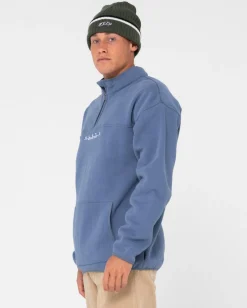 Hot Rs Relaxed 1/4 Zip Super Fleece Mens Hoodies & Fleece