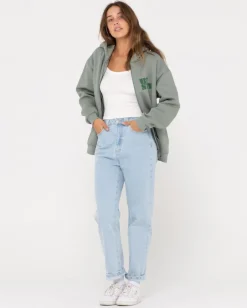 Cheap Code Oversize Zip Hooded Fleece Womens Hoodies & Fleece