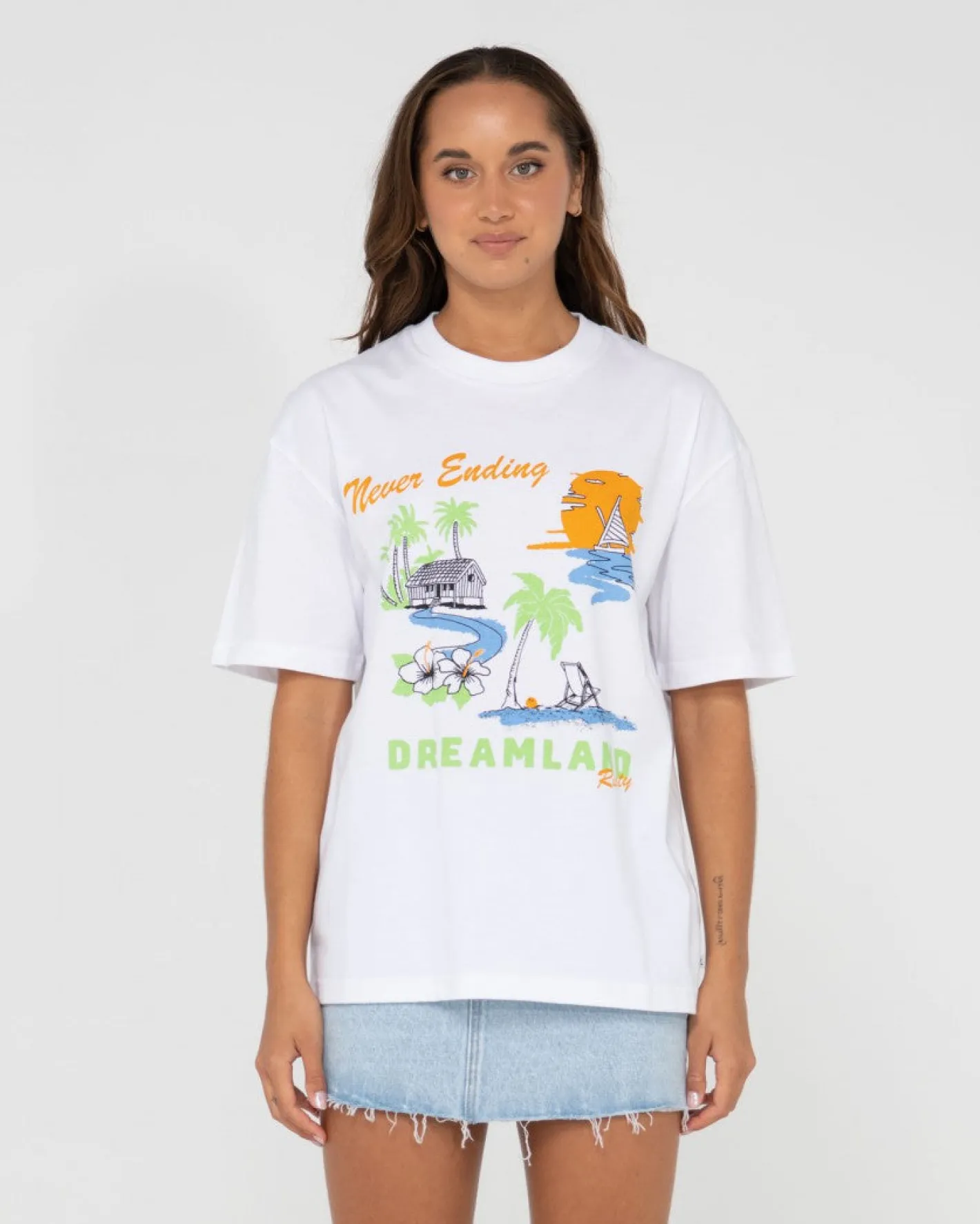 Sale Dreamland Oversized Graphic Tee Womens Graphic Tees