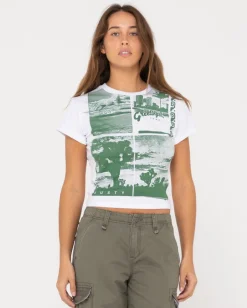 Cheap Greetings Skimmer Graphic Baby Tee Womens Graphic Tees