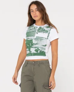 Sale Greetings Skimmer Graphic Baby Tee Womens Tees & Tanks
