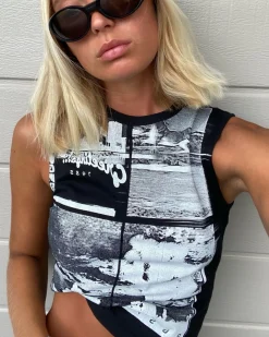 Clearance Greetings Slim Fit Graphic Tank Womens Tees & Tanks