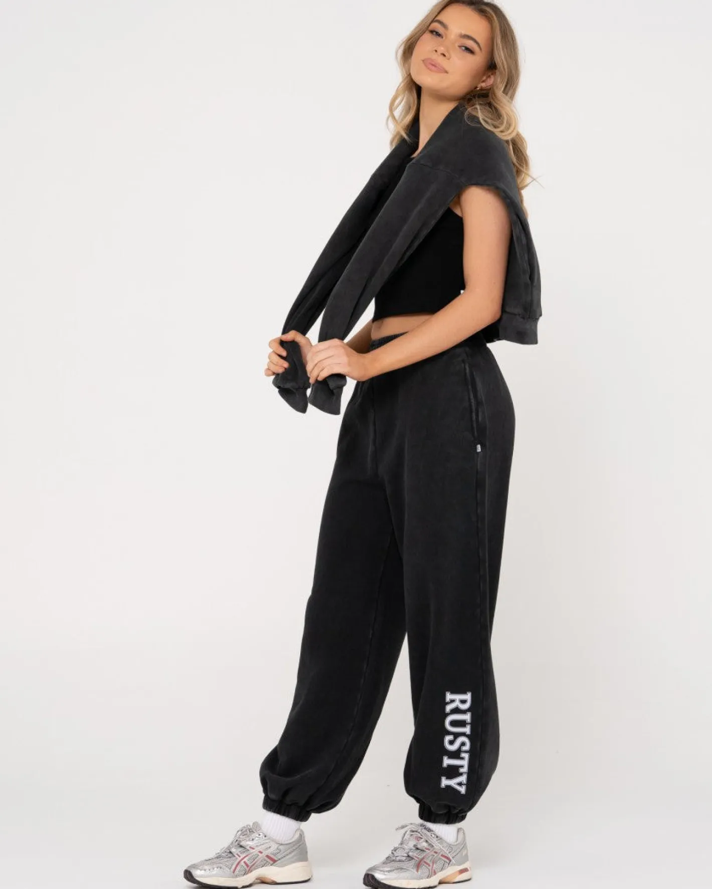 Fashion High Waisted Oversize Trackpant Womens Pants