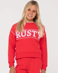 Discount Line Oversize Crew Fleece Girls Kids Tops