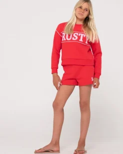 Discount Line Oversize Crew Fleece Girls Kids Tops