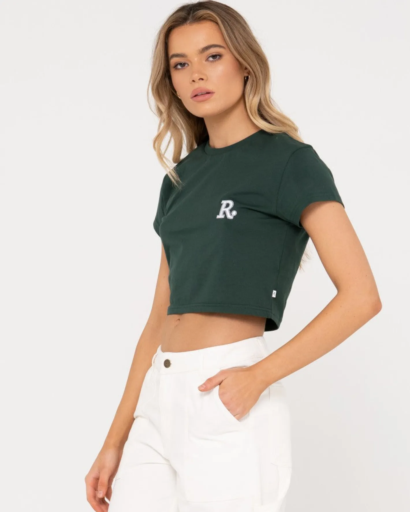 Flash Sale Line Short Sleeve Baby Tee Womens Tees & Tanks