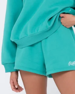 Best Script Oversize Crew Neck Fleece Womens Hoodies & Fleece