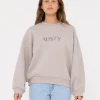New Signature Oversize Crew Fleece Womens Hoodies & Fleece