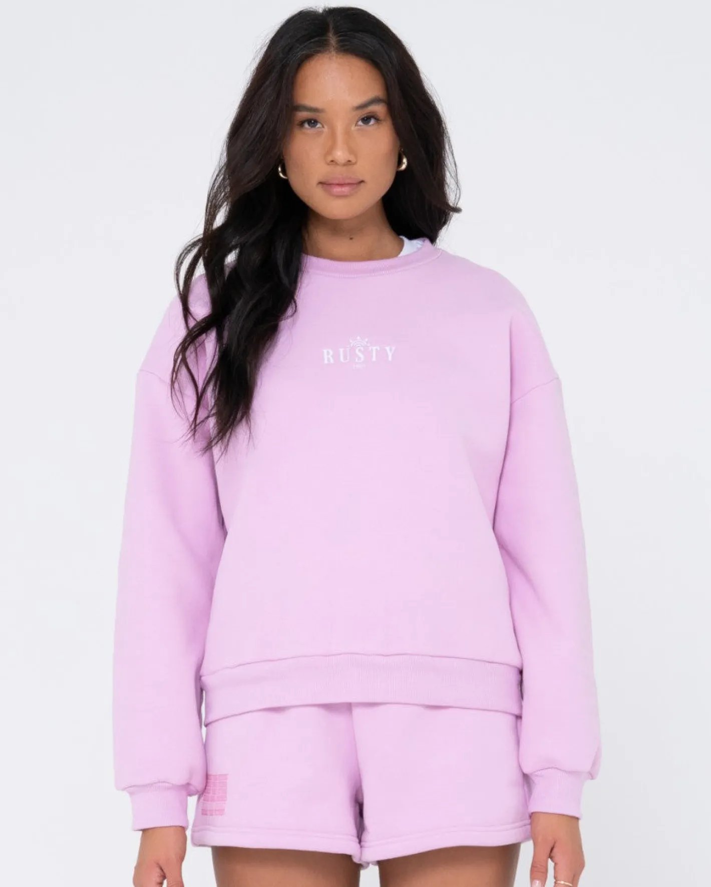 Clearance Sunrise Relaxed Crew Fleece Womens Hoodies & Fleece