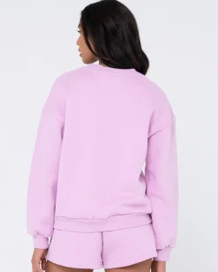Clearance Sunrise Relaxed Crew Fleece Womens Hoodies & Fleece