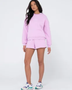 Clearance Sunrise Relaxed Crew Fleece Womens Hoodies & Fleece