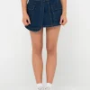 Store Ryley Low Rise Cargo Denim Mini Skirt Womens Skirts