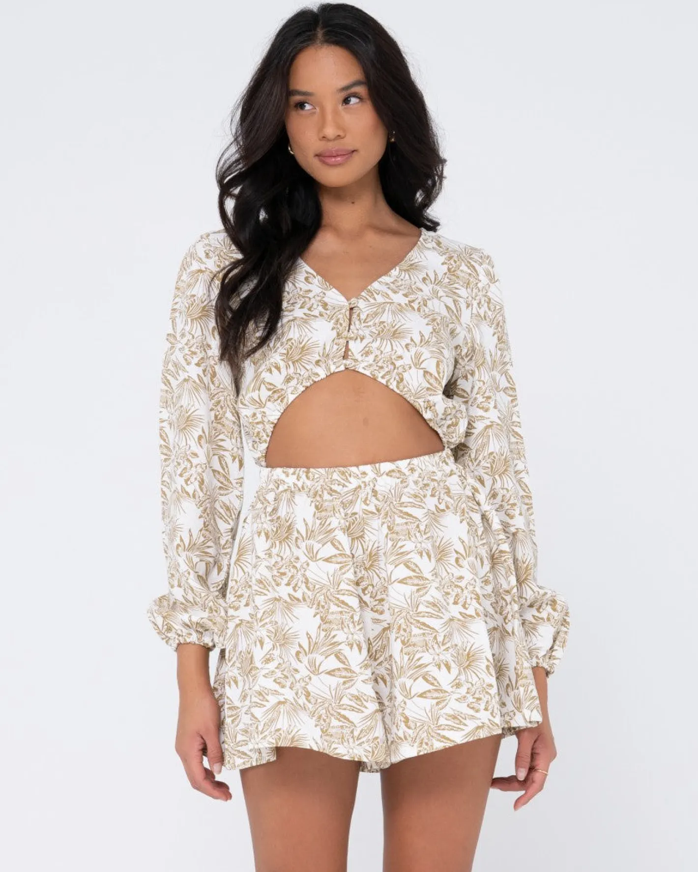 Sale Salvador Long Sleeve Playsuit Womens Overalls And Playsuits