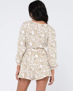 Sale Salvador Long Sleeve Playsuit Womens Overalls And Playsuits