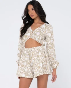 Sale Salvador Long Sleeve Playsuit Womens Overalls And Playsuits