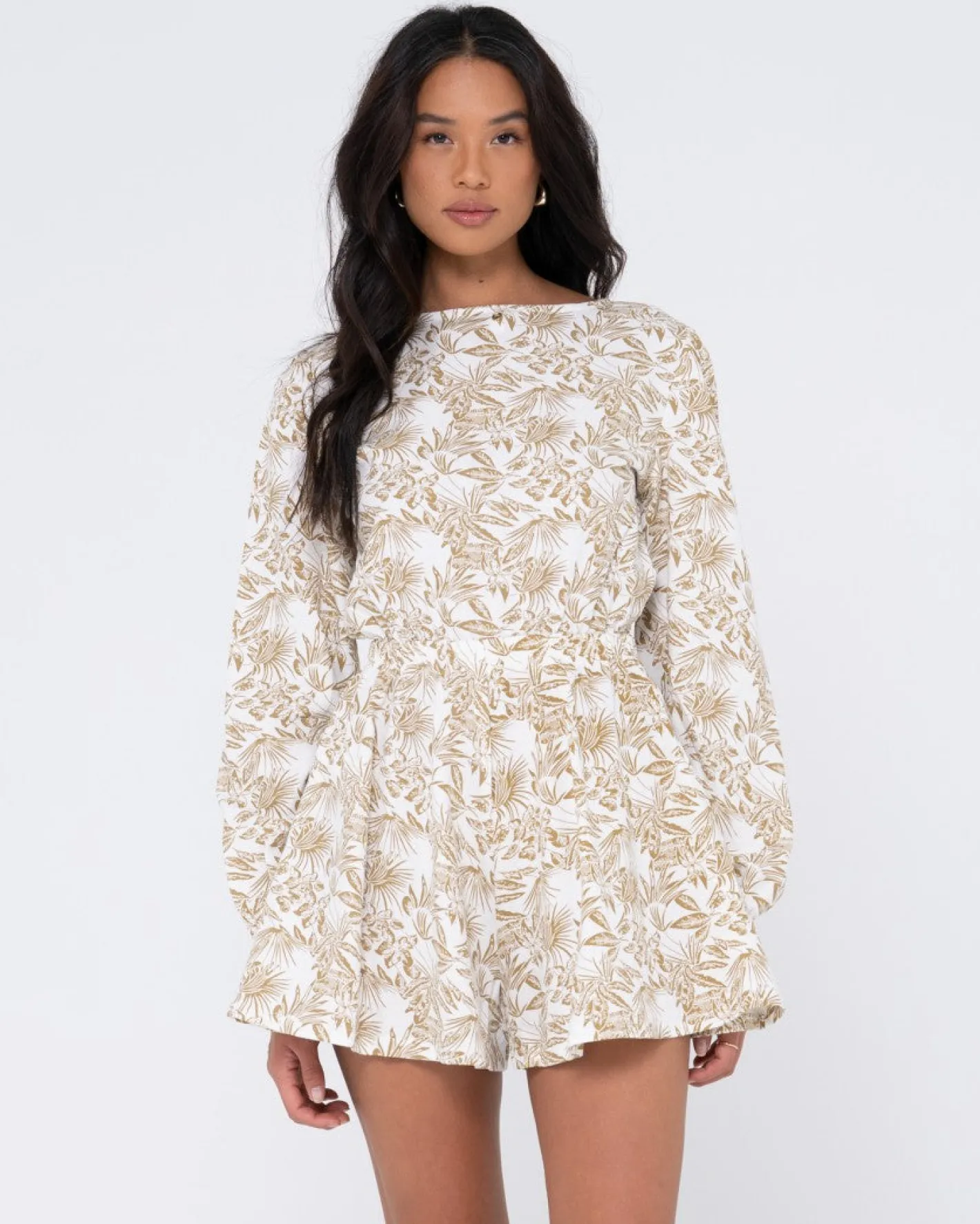 Sale Salvador Long Sleeve Playsuit Womens Overalls And Playsuits