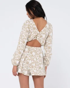 Fashion Salvador Long Sleeve Playsuit Womens Mini Dresses