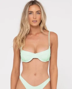 Clearance Sandalwood Textured Balconette Bikini Top Womens Bikinis