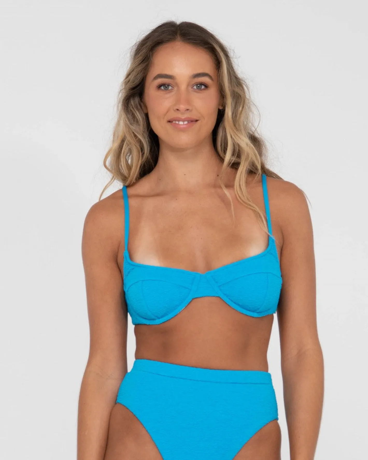 Shop Sandalwood Textured Balconette Bikini Top Womens Bikini Tops