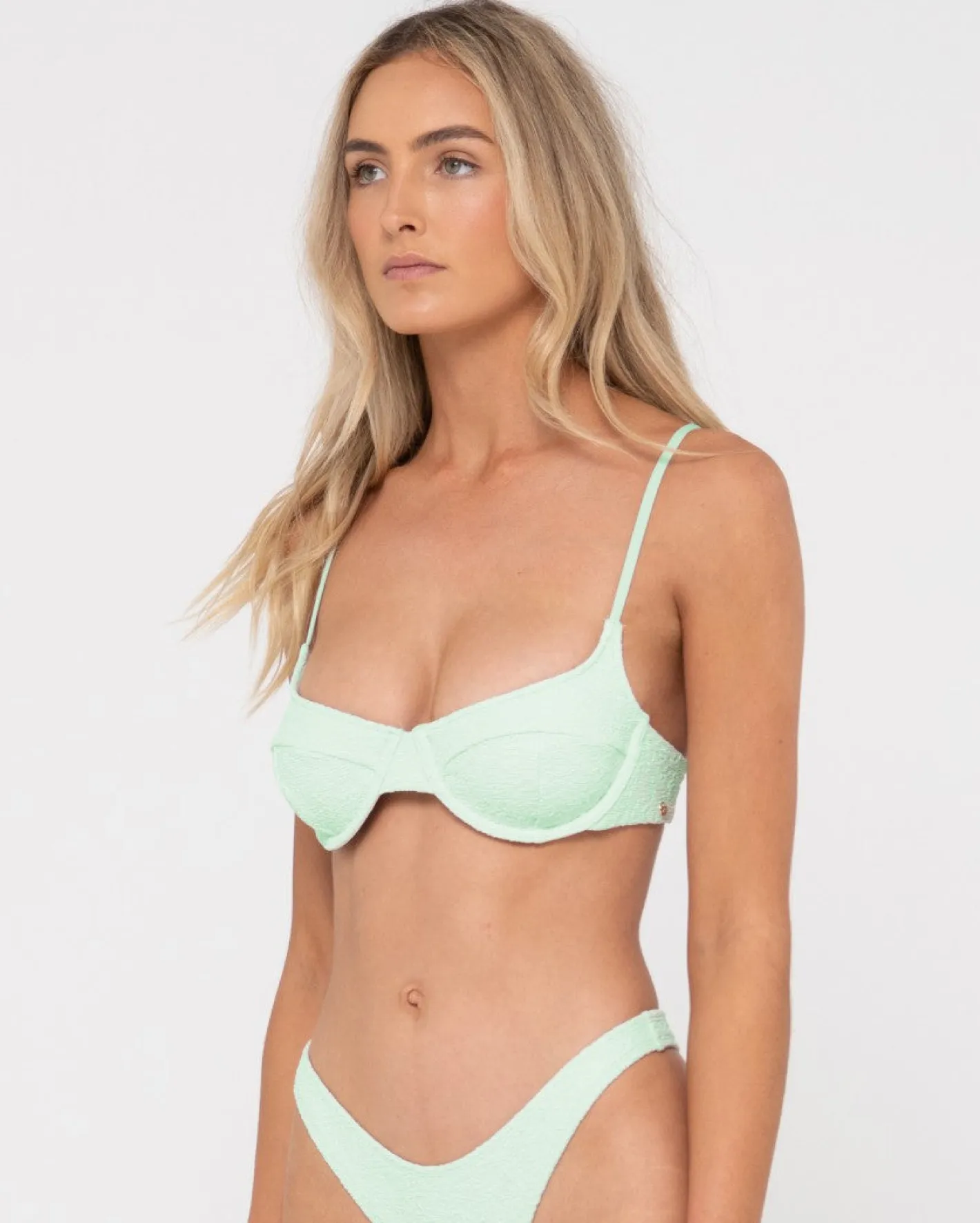 Clearance Sandalwood Textured Balconette Bikini Top Womens Bikinis