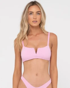 Best Sandalwood Textured Bralette Bikini Top Womens Bikinis