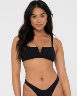 Clearance Sandalwood Textured Bralette Bikini Top Womens Bikinis