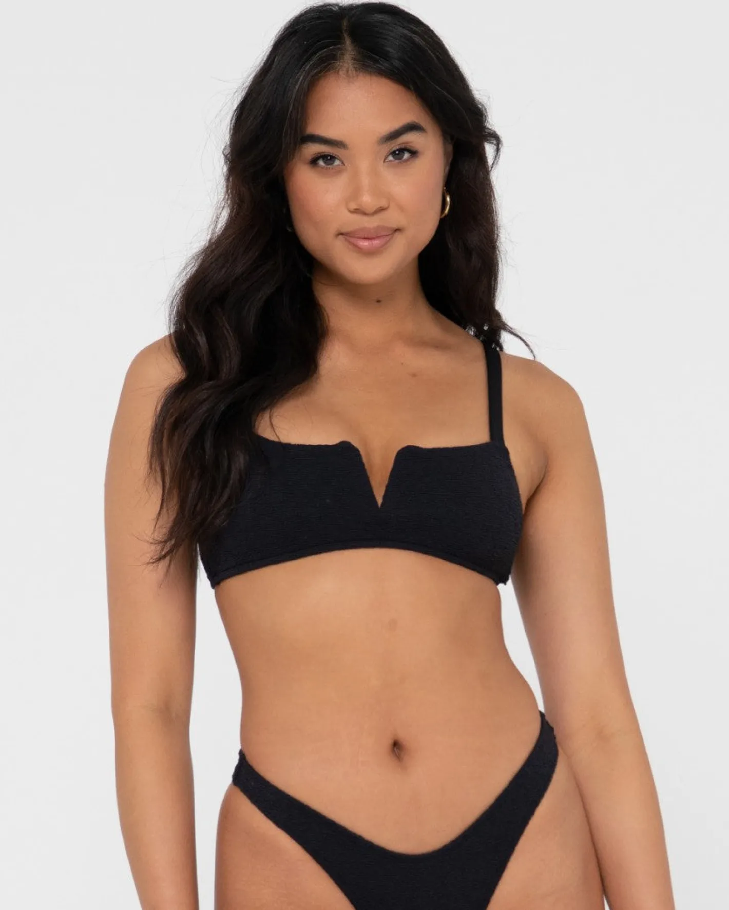 Clearance Sandalwood Textured Bralette Bikini Top Womens Bikinis