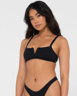 Clearance Sandalwood Textured Bralette Bikini Top Womens Bikinis