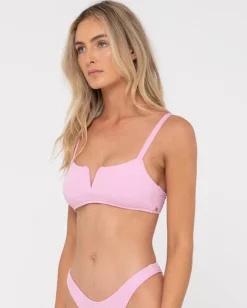 Hot Sandalwood Textured Bralette Bikini Top Womens Bikini Tops