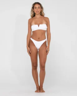 Cheap Sandalwood Textured Bralette Bikini Top Womens Bikini Tops