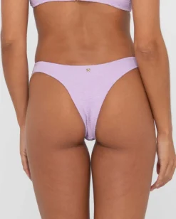 Clearance Sandalwood Textured Brazilian Bikini Bottom Womens Bikini Bottoms