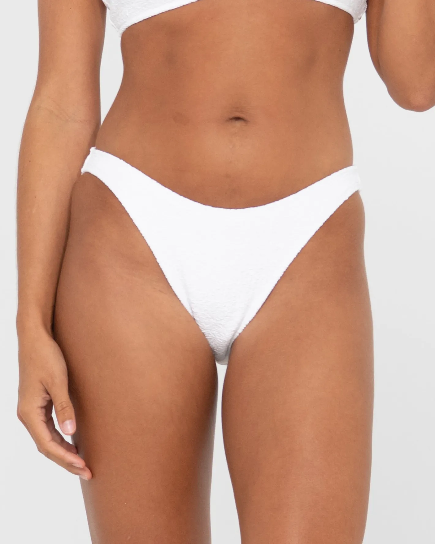 Hot Sandalwood Textured Classic Bikini Bottom Womens Bikini Bottoms