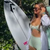 New Sandalwood Textured High Waisted Surf Short Womens Boardshorts