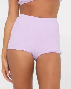 Outlet Sandalwood Textured High Waisted Surf Short Womens Boardshorts
