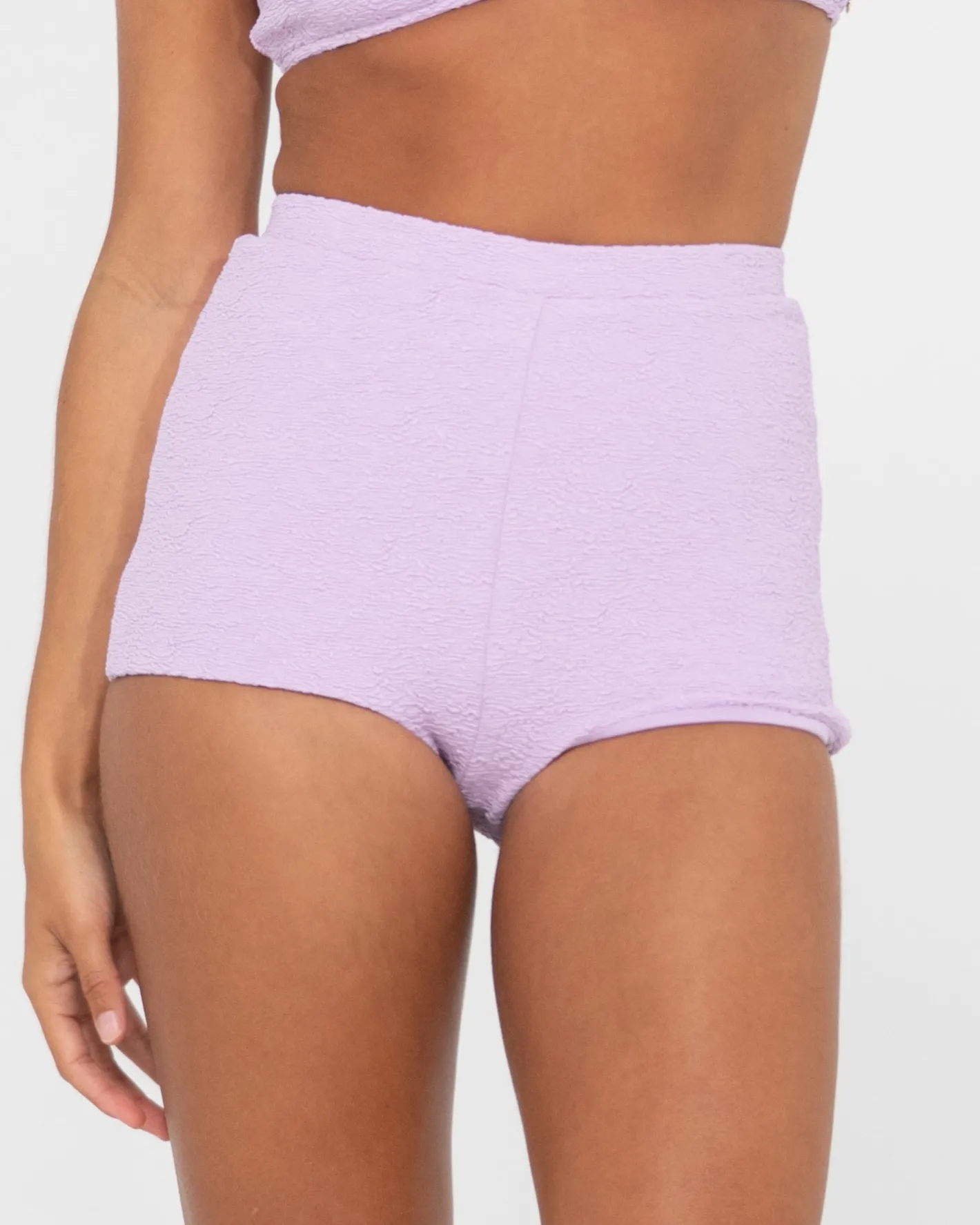 Outlet Sandalwood Textured High Waisted Surf Short Womens Boardshorts