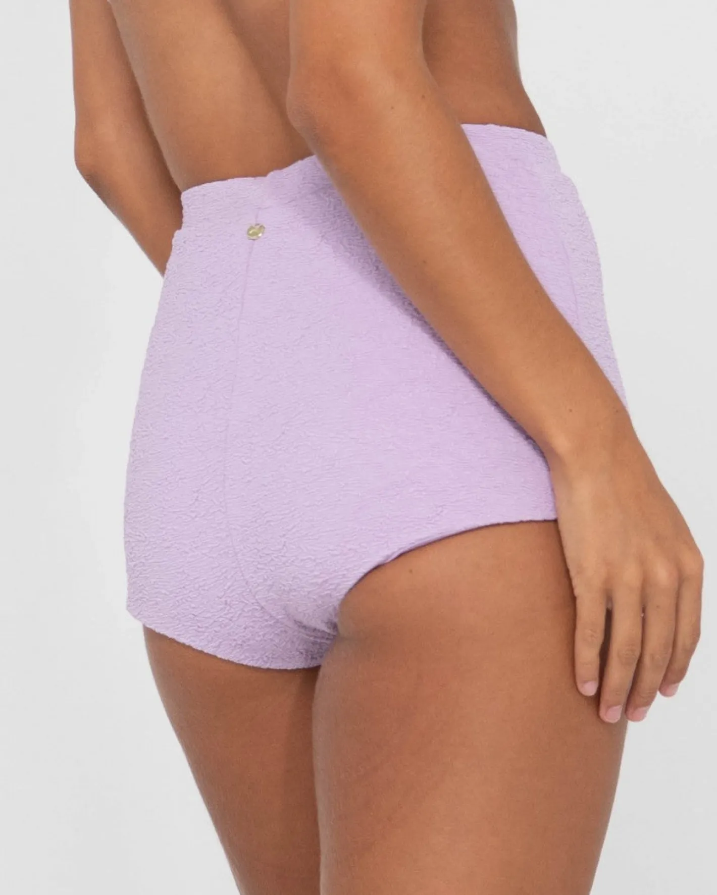 Store Sandalwood Textured High Waisted Surf Short Womens Bikini Bottoms
