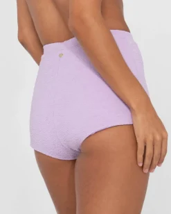 Outlet Sandalwood Textured High Waisted Surf Short Womens Boardshorts