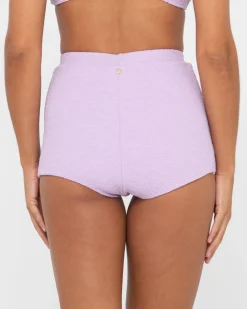 Store Sandalwood Textured High Waisted Surf Short Womens Bikinis