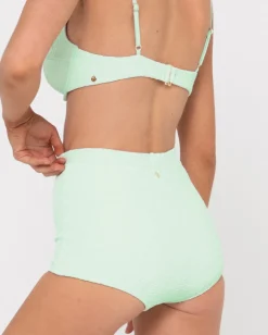 Clearance Sandalwood Textured High Waisted Surf Short Womens Bikini Bottoms