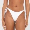 Best Sale Sandalwood Textured Midi Side Ties Bikini Bottom Womens Bikini Bottoms