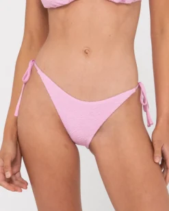 Store Sandalwood Textured Midi Side Ties Bikini Bottom Womens Bikinis