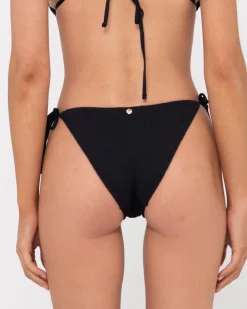 Store Sandalwood Textured Midi Side Ties Bikini Bottom Womens Bikini Bottoms