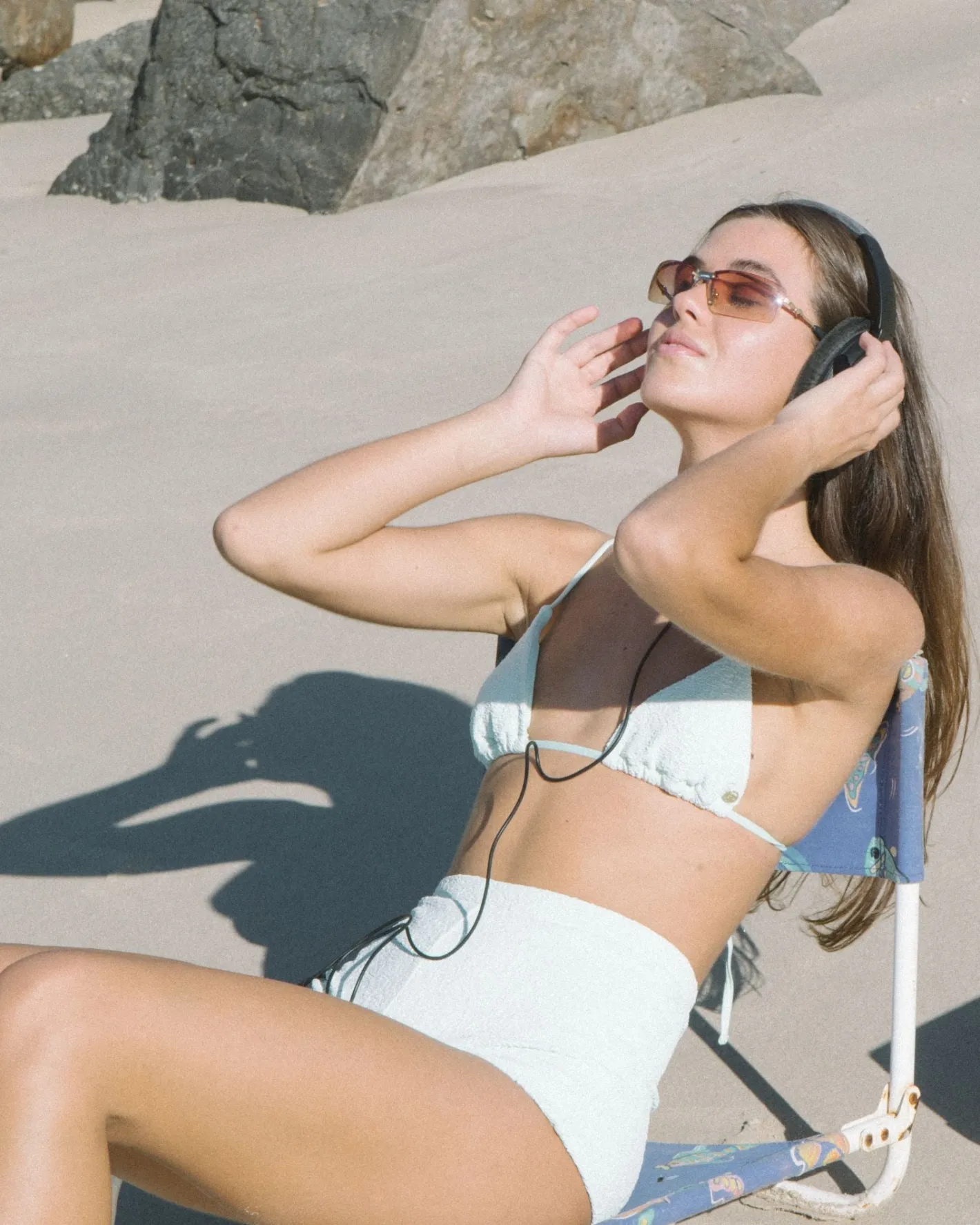 Shop Sandalwood Textured Slick Triangle Bikini Top Womens Bikini Tops