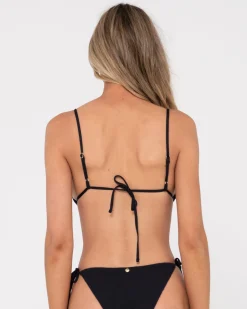 Outlet Sandalwood Textured Slick Triangle Bikini Top Womens Bikini Tops