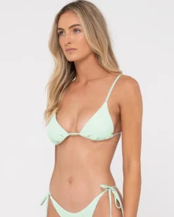Online Sandalwood Textured Slick Triangle Bikini Top Womens Bikinis