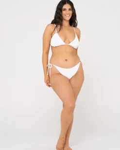 Shop Sandalwood Textured Slick Triangle Bikini Top Womens Bikini Tops