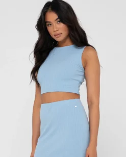 Online Scarlett Knitted Cropped Tank Womens Tees & Tanks