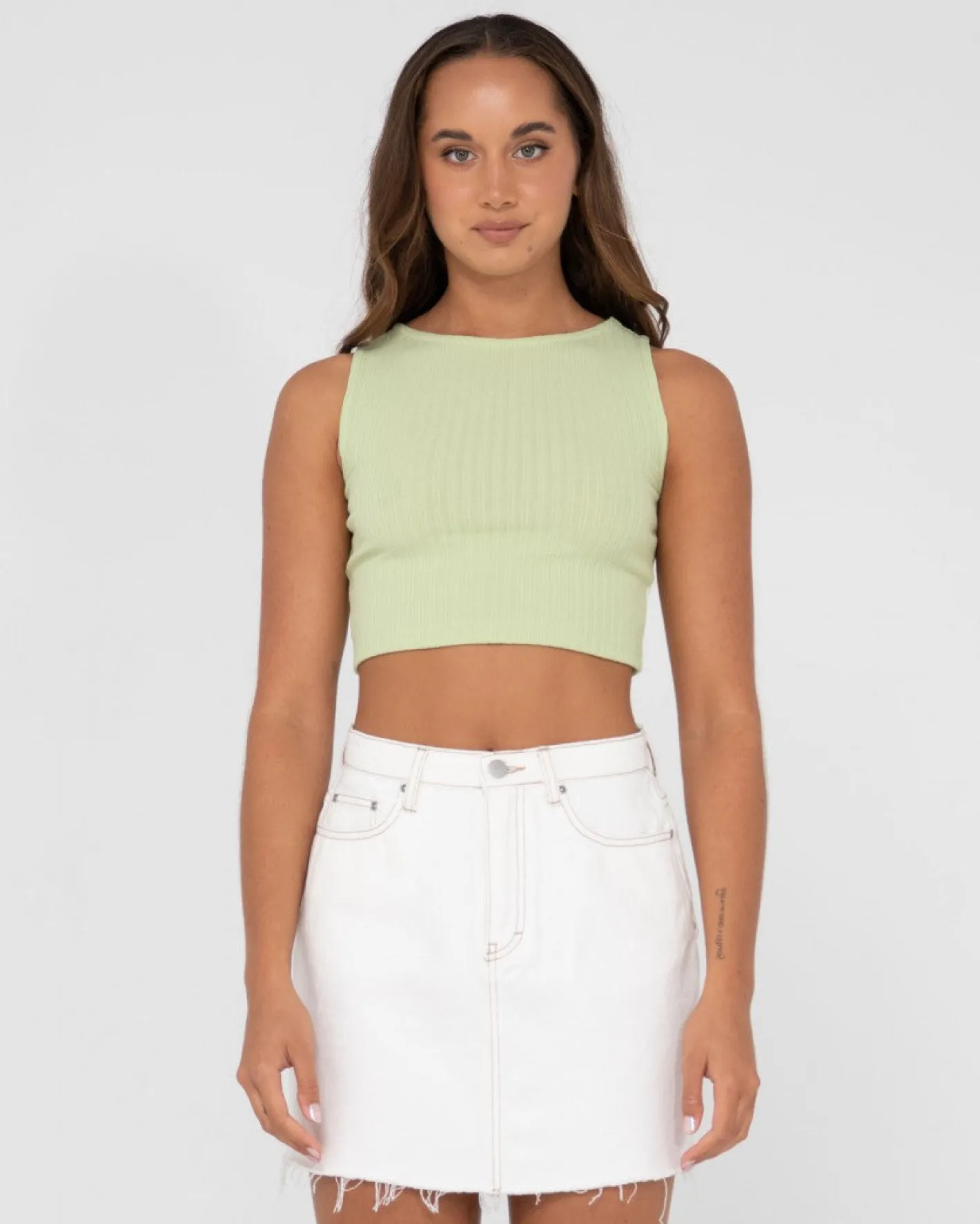 Flash Sale Scarlett Ribbed Cropped Tank Top Womens Tees & Tanks