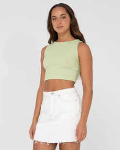 Flash Sale Scarlett Ribbed Cropped Tank Top Womens Tees & Tanks